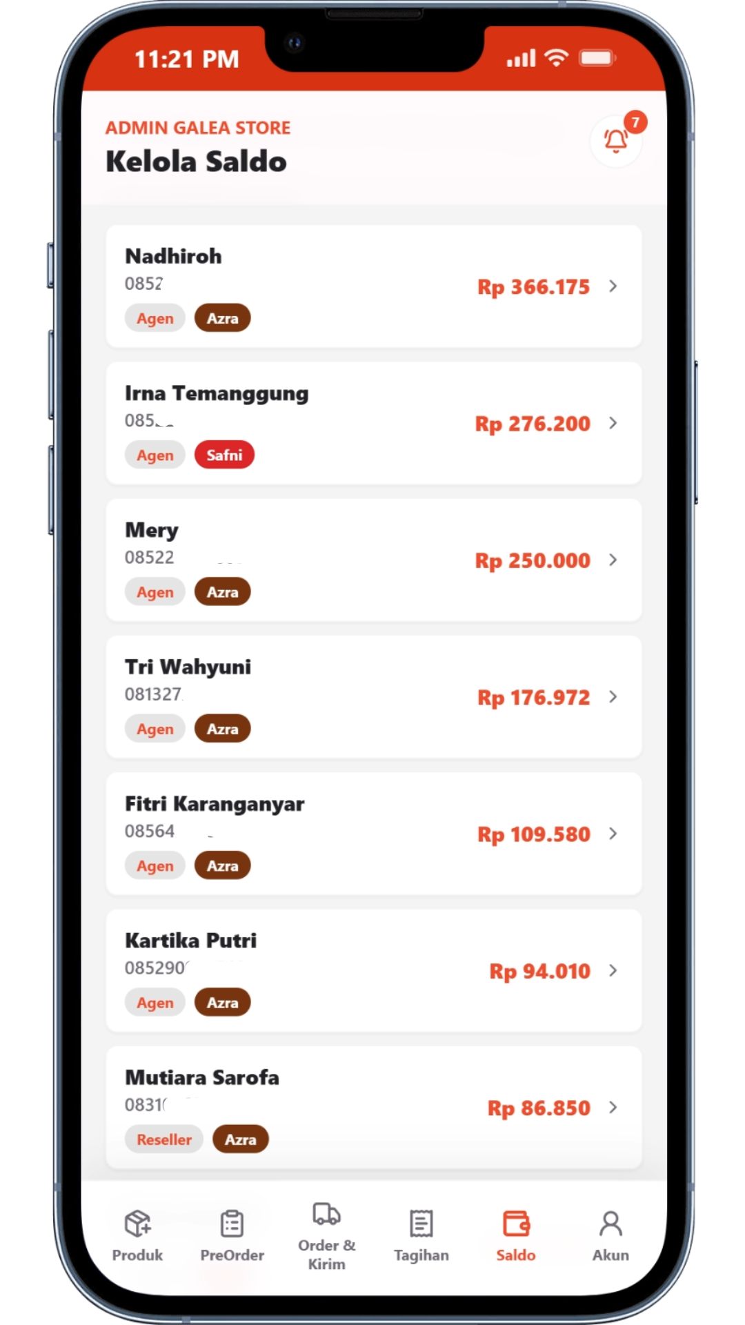 Pratinjau tampilan toko